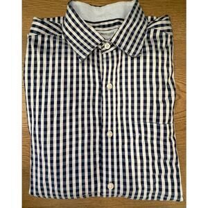 Johnston & Murphy Tailored Fit Blue and White Mens Medium 100% Cotton
